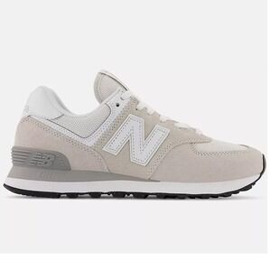 New Balance 574 Core Grey White Suede Mesh Women Shoes Size 7.5 WL574EVW